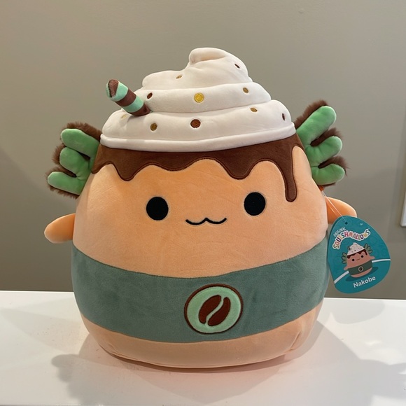 NWT 12” Nakobe the Axolotl Latte Squishmallow - Crossover Squad - Picture 1 of 7